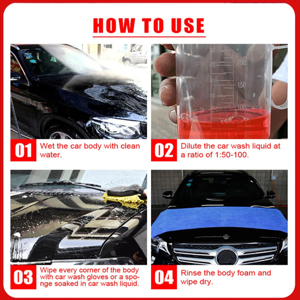 100ML Car Shampoo High Concentration Car Accessories Detailing Wash Super Foam Cleaner Multifunctional Car Maintenance Supplies